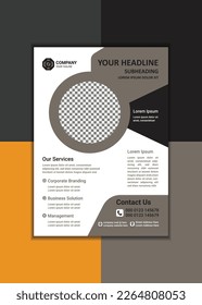 Creative Corporate Business Flyer Template Simple and clean A4 Size with Bleed Vector design