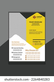 Creative Corporate Business Flyer Template Simple and clean A4 Size with Bleed Vector design