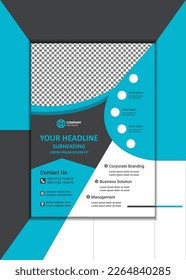 Creative Corporate Business Flyer Template Simple and clean A4 Size with Bleed Vector design