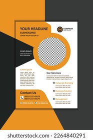 Creative Corporate Business Flyer Template Simple and clean A4 Size with Bleed Vector design