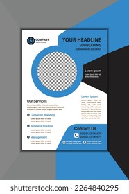 Creative Corporate Business Flyer Template Simple and clean A4 Size with Bleed Vector design