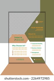 Creative Corporate Business Flyer Template Simple and clean A4 Size with Bleed Vector design