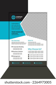 Creative Corporate Business Flyer Template Simple and clean A4 Size with Bleed Vector design