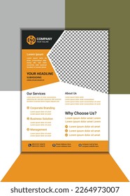 Creative Corporate Business Flyer Template Simple and clean A4 Size with Bleed Vector design