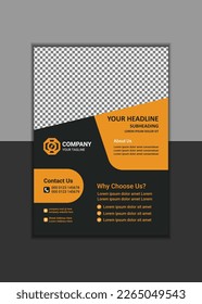 Creative Corporate Business Flyer Template Simple and clean A4 Size with Bleed Vector design