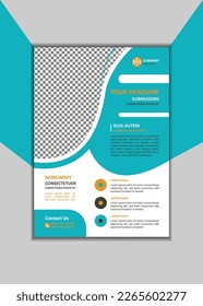 Creative Corporate Business Flyer Template Simple and clean A4 Size with Bleed Vector design