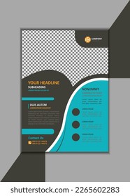 Creative Corporate Business Flyer Template Simple and clean A4 Size with Bleed Vector design