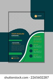 Creative Corporate Business Flyer Template Simple and clean A4 Size with Bleed Vector design