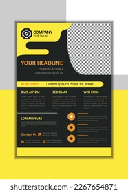 Creative Corporate Business Flyer Template Simple and clean A4 Size with Bleed Vector design