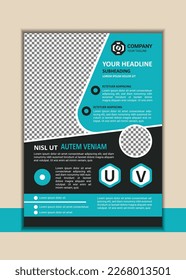 Creative Corporate Business Flyer Template Simple and clean A4 Size with Bleed Vector design