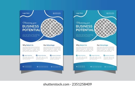 Creative corporate business flyer template design, Marketing agency flyer design