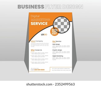 Creative corporate business flyer template, professional and modern Business flyer template with minimalist layout in A4 size geometric shapes, vector design.