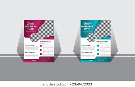 Creative corporate business flyer template  Geometric, Layout template in A4 size, 