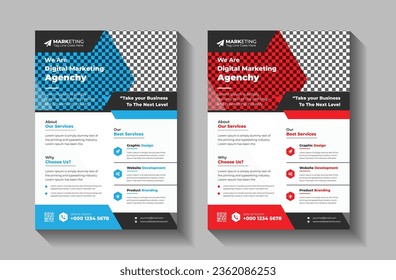 Creative corporate business flyer template, flyer examples for business, marketing flyer template, business poster template free