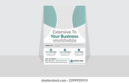 Creative corporate business flyer template, Modern business multipurpose flyer design and company cover page template.