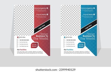 Creative corporate business flyer template, Modern business multipurpose flyer design and company cover page template.