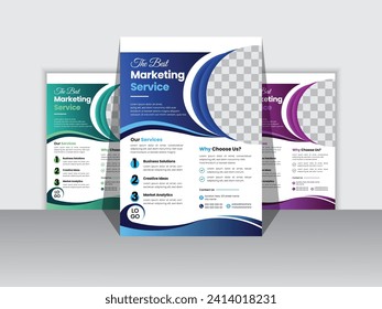 Creative corporate business flyer template vector design for Brochure, Magazine, Poster, Corporate Presentation, Portfolio, Flyer, infographic, layout modern with  size A4, Easy to use a