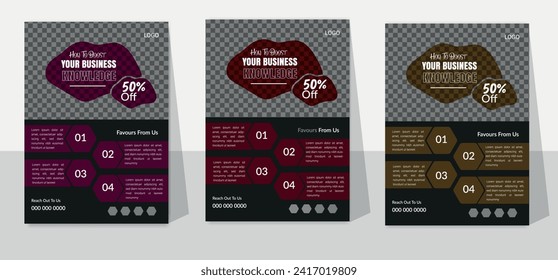 Creative corporate business flyer template business proposal, promotion, advertise, publication, cover page. new digital marketing flyer set.