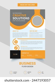 Creative corporate business flyer template, Flyer Template, Corporate Business flyer template, Business flyer template with minimalist layout, Graphic design