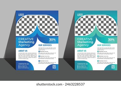 Creative corporate business flyer template Corporate Business flyer template Flyer Template Geometric shape used for business poster layout business flyer template with minimalist Graphic design.
