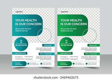 Creative corporate business flyer template design. Brochure template design with two color variation bundle. Vector template design for Brochure, Magazine, Poster, Leaflet Presentation, Flyer, layout.