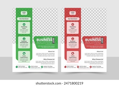 Creative Corporate business flyer template design set with two color variation bundle. Vector template design for business marketing. corporate and business flyer Flyer layout.