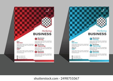 Creative corporate business flyer template Corporate Business flyer template Flyer Template Geometric shape used for business poster layout business flyer template with minimalist Graphic design.  
