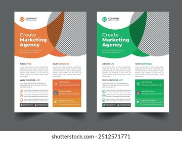Creative corporate business flyer template, Corporate Business flyer template, Flyer Template Geometric shape used for business poster layout, corporate flyer template with minimalist layout, Leaflet
