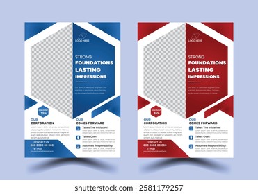 creative corporate business flyer template ,