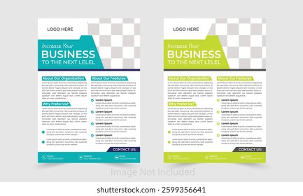Creative corporate business flyer template ,Corporate Business flyer template, Flyer Template Geometric shape used for business poster layout ,business flyer template with minimalist layout.