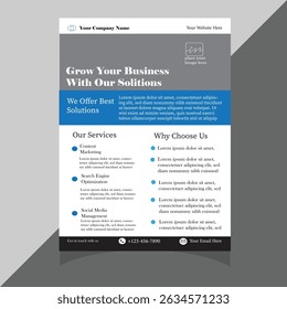Creative Corporate business flyer template design Cover modern layout.