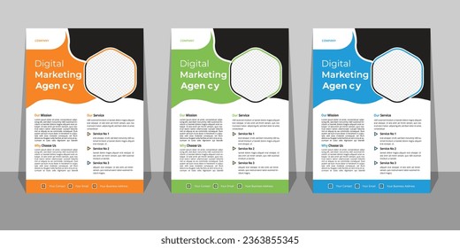 Creative corporate business flyer template,Corporate Business flyer template, Flyer Template Geometric shape used for business poster layout,business flyer template with minimalist layout,Graphic