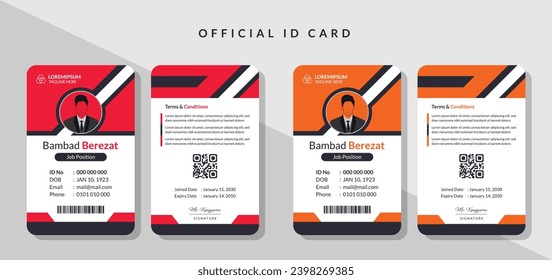 creative corporate business id card design, vector template 