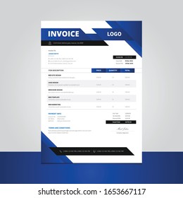 Creative Corporate Business Invoice Template Design Illustrator 