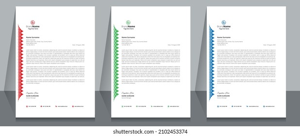 Creative Corporate Business Letterhead Template Design.