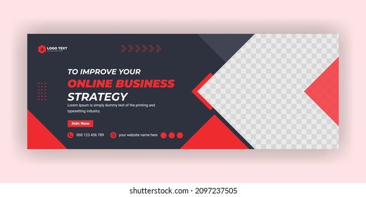 Creative corporate business marketing social media cover banner post template