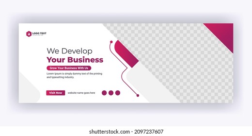 Creative corporate business marketing social media cover banner post template