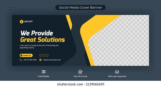 Creative corporate business marketing social media cover banner post web template