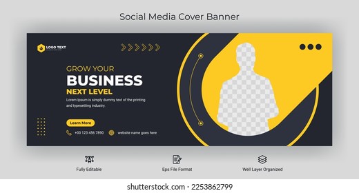 Creative corporate business marketing social media cover banner post template