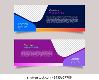 Creative corporate business marketing social media banner post template, Promotional banner for social media post, web banner and flyer, Sale banner for web and social media template