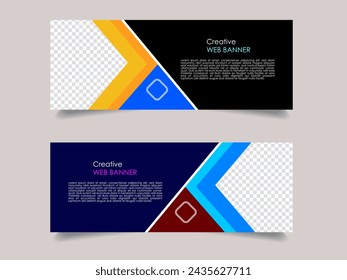 Creative corporate business marketing social media banner post template, Promotional banner for social media post, web banner and flyer, Sale banner for web and social media template