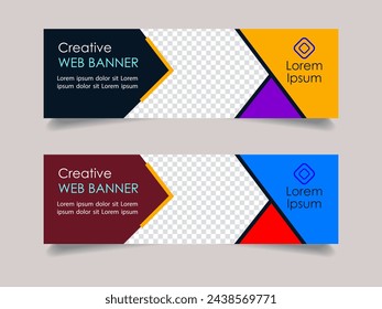 Creative corporate business marketing social media banner post template, Promotional banner for social media post, web banner and flyer, Sale banner for web and social media template