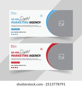 Creative corporate business marketing social media facebook cover banner post template