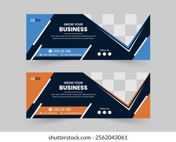 Creative corporate business marketing social media Facebook cover banner post template, modern 2 colour set, social media marketing promotion timeline cover post and or web banner 