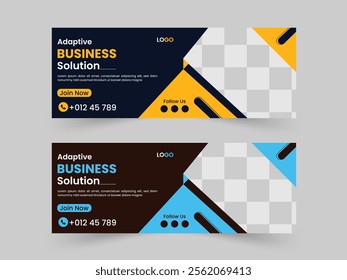  Creative corporate business marketing social media face boo cover banner post template, modern 2 colour set, social media marketing promotion timeline cover post and or web banner 