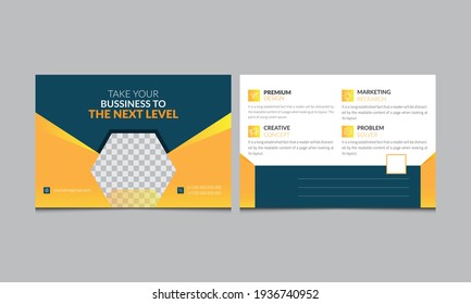 Creative corporate business Modern postcard EDDM design template.