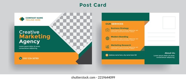 Creative corporate business Modern postcard EDDM design template.