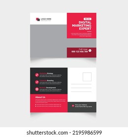 plantilla de postal empresarial creativa. 