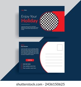 Creative and Corporate business postcard template.