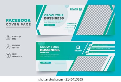 Creative and Corporate business social media design Facebook cover template web banner template